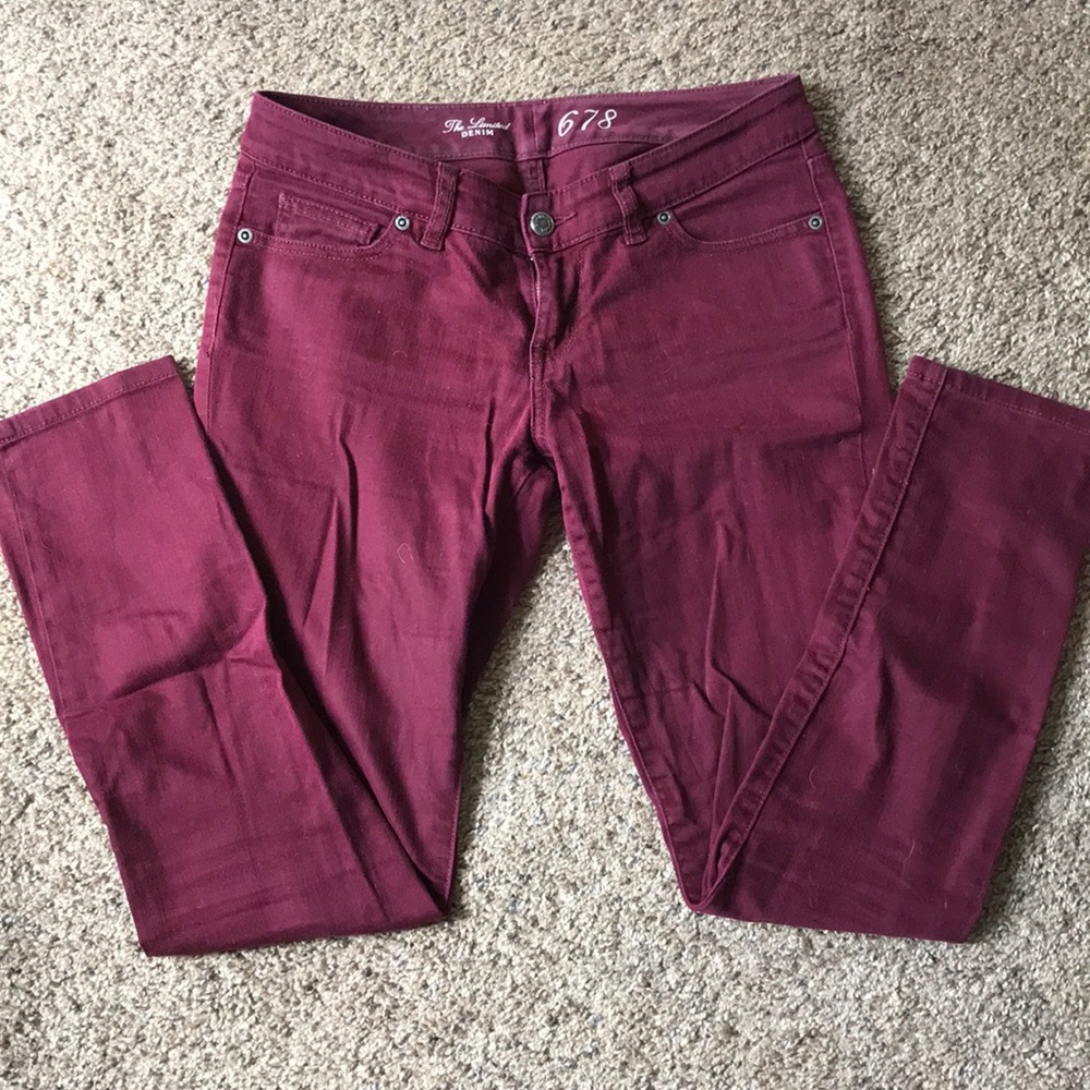 The Limited Burgundy Jeans